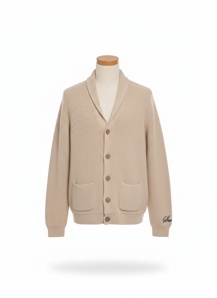 Merino Wool - Shawl Neck Cardigan