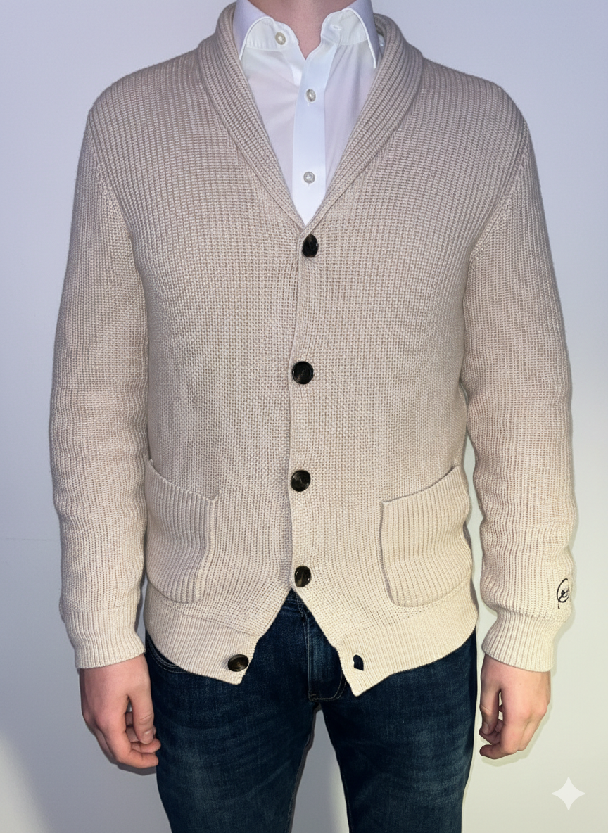 Merino Wool - Shawl Neck Cardigan