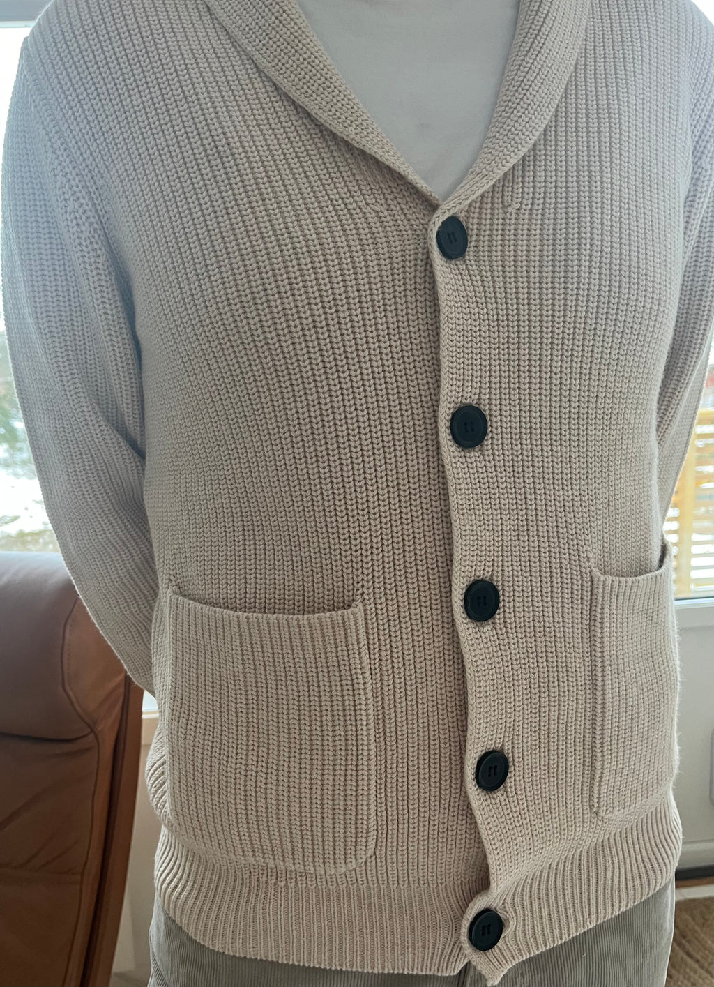 Merino Wool - Shawl Neck Cardigan