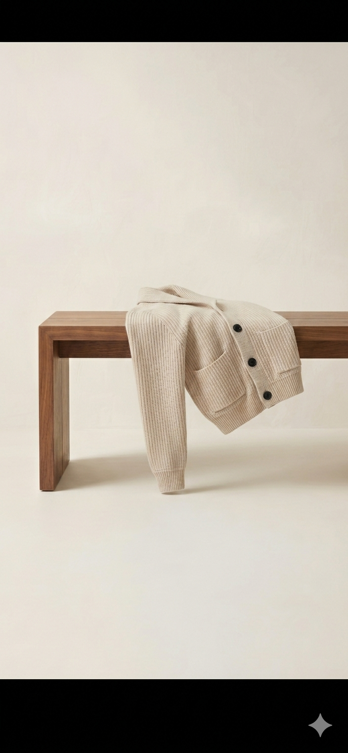 Merino Wool - Shawl Neck Cardigan