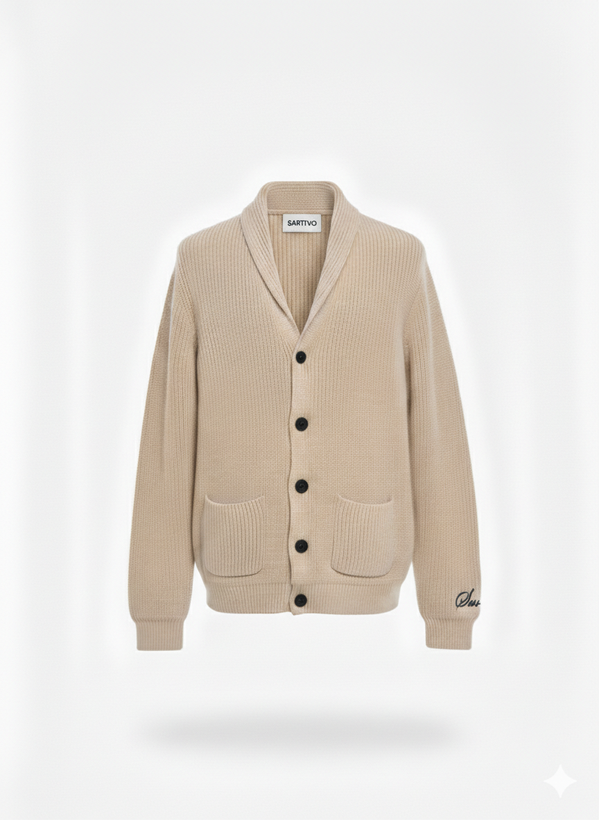 Merino Wool - Shawl Neck Cardigan